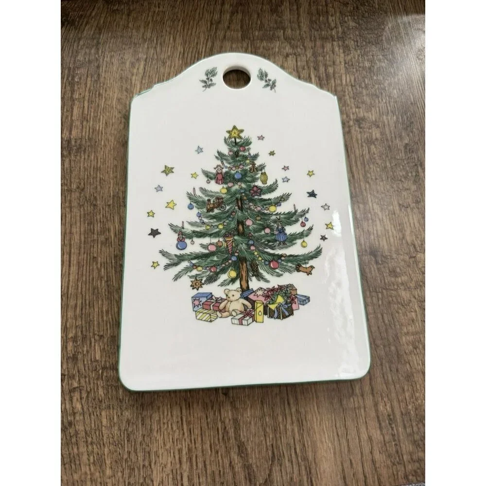Nikko | Vintage Happy Holidays Christmas Tree Hanging Trivet